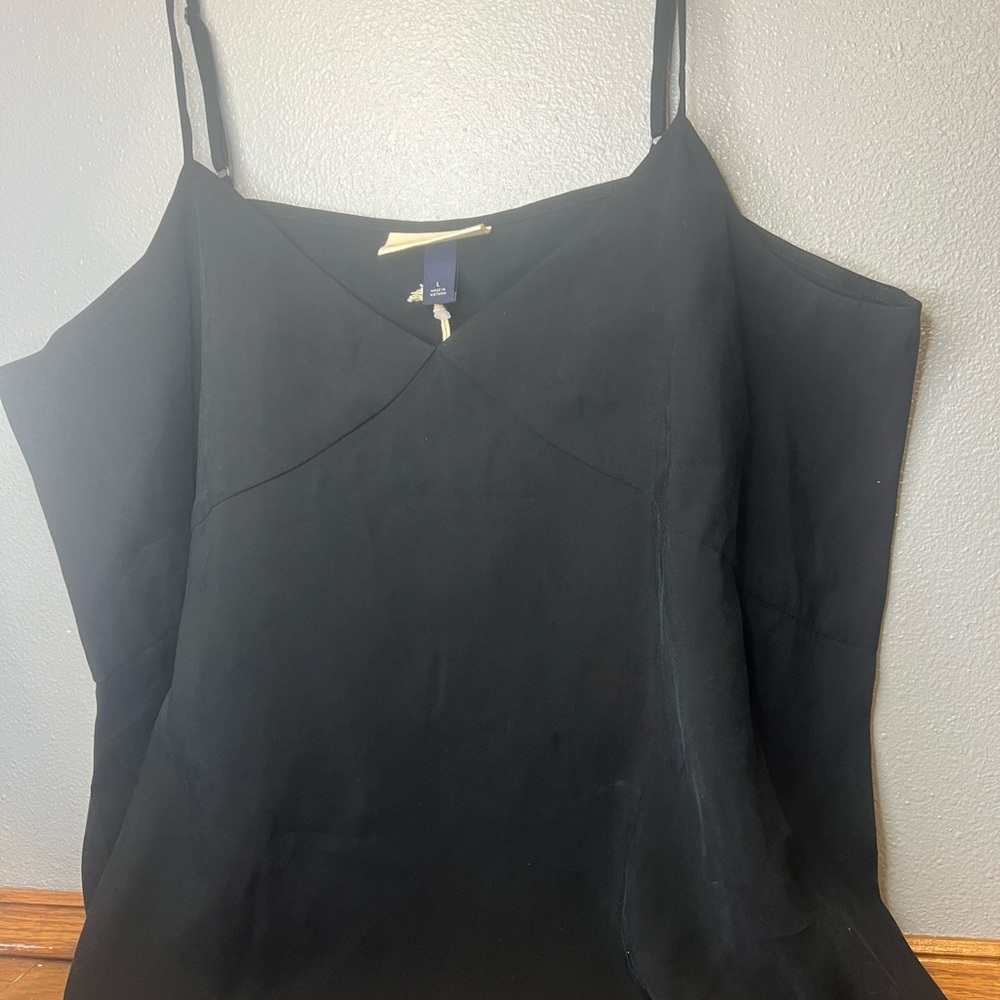 universal thread, large women’s black spaghetti, strap,shirt,